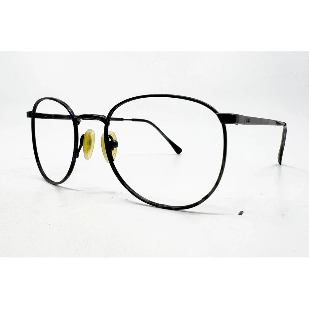 Geoffrey Beene Eyeglasses Mens Black Round GB-1031 GRYD 48-21-140